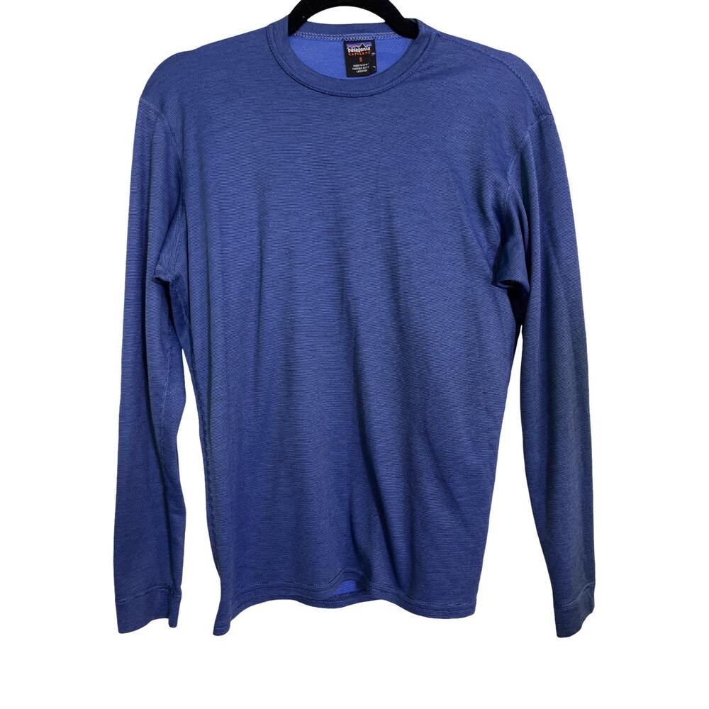 Patagonia Capilene USA Made Blue Base Layer Shirt Men’s Small
